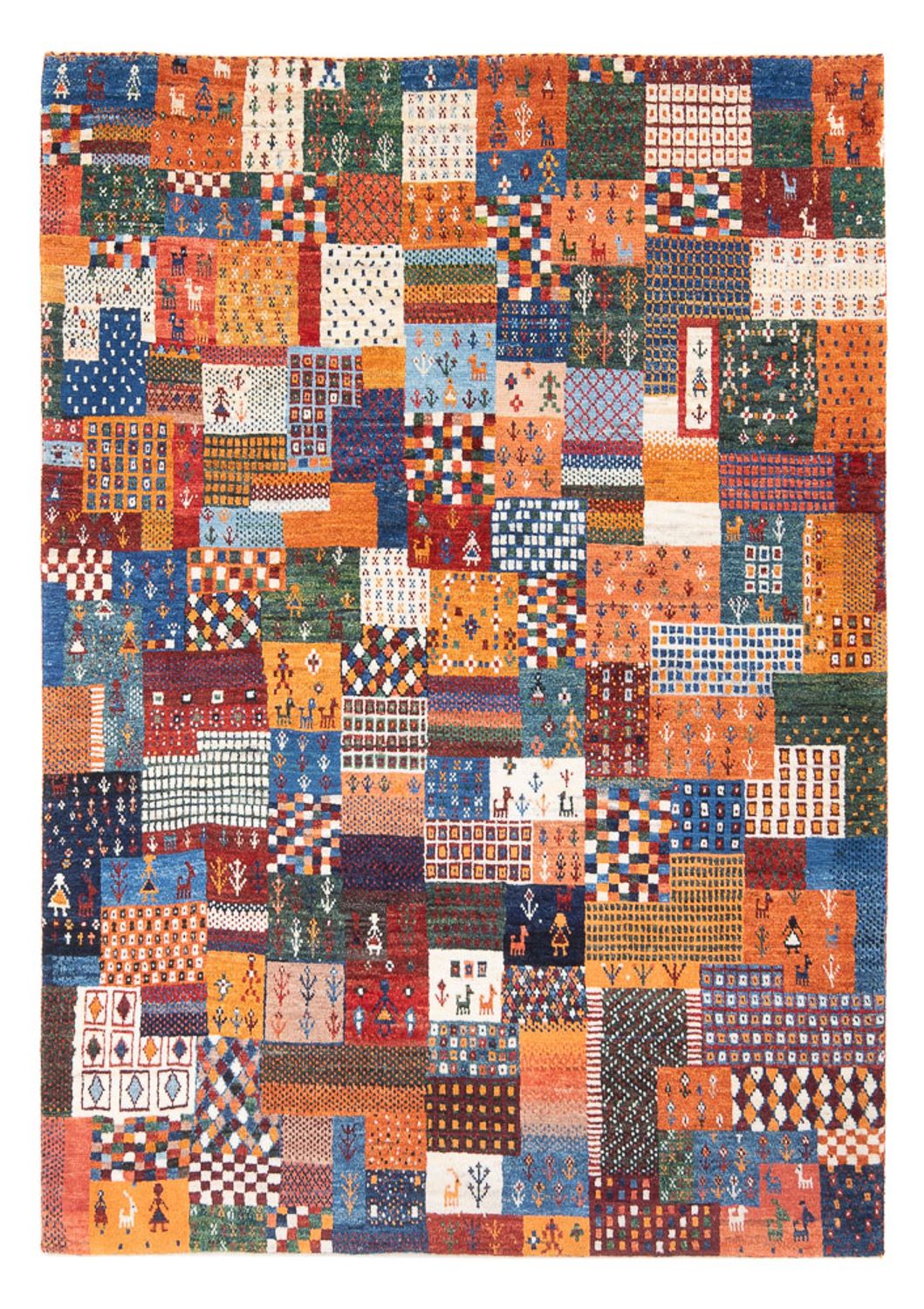 Gabbeh Teppich - Perser - 198 x 148 cm - mehrfarbig