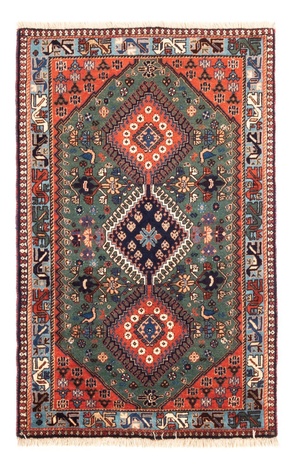 Perserteppich - Nomadic - 130 x 80 cm - grün