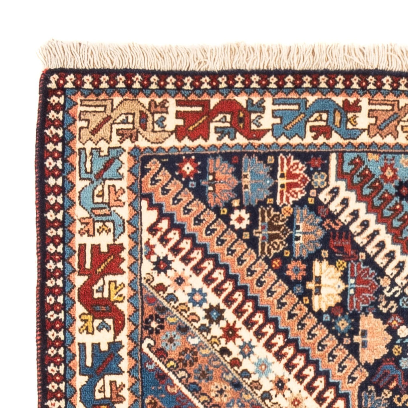 Perserteppich - Nomadic - 128 x 85 cm - dunkelblau