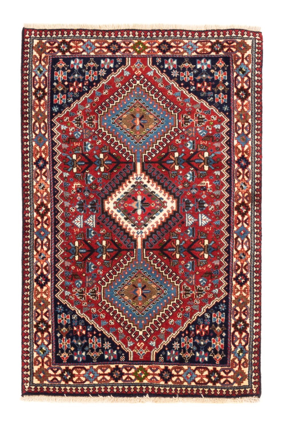 Perserteppich - Nomadic - 123 x 81 cm - rot