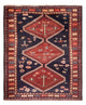 Hamadan Teppich 149x188cm - Perserteppich - dunkelblau