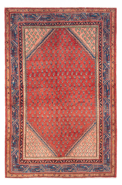 Hamadan Teppich 134x211cm - Perserteppich - rot