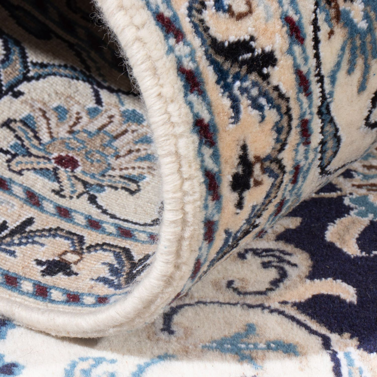 Perserteppich - Nain - Royal - 201 x 145 cm - dunkelblau