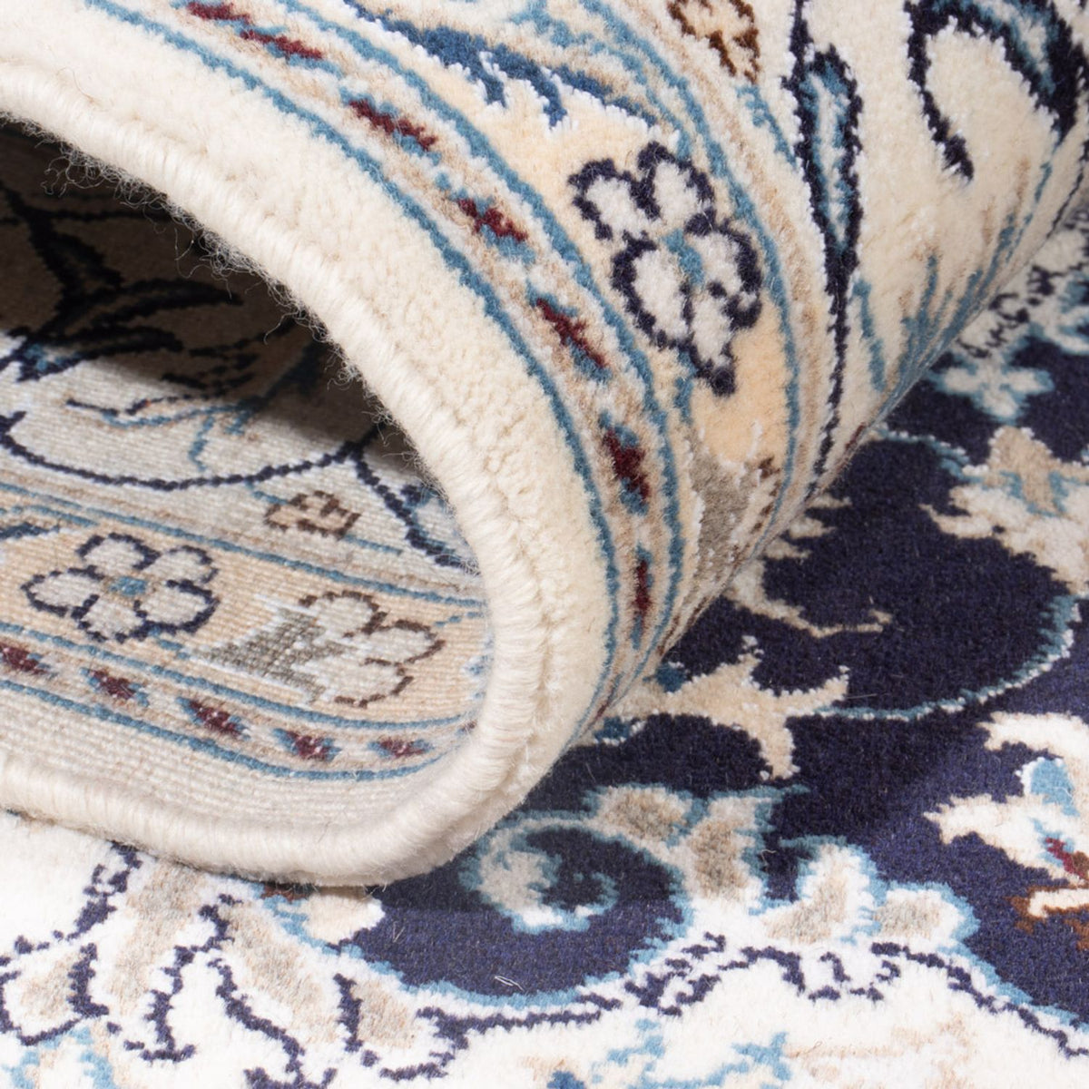 Perserteppich - Nain - Royal - 200 x 145 cm - dunkelblau