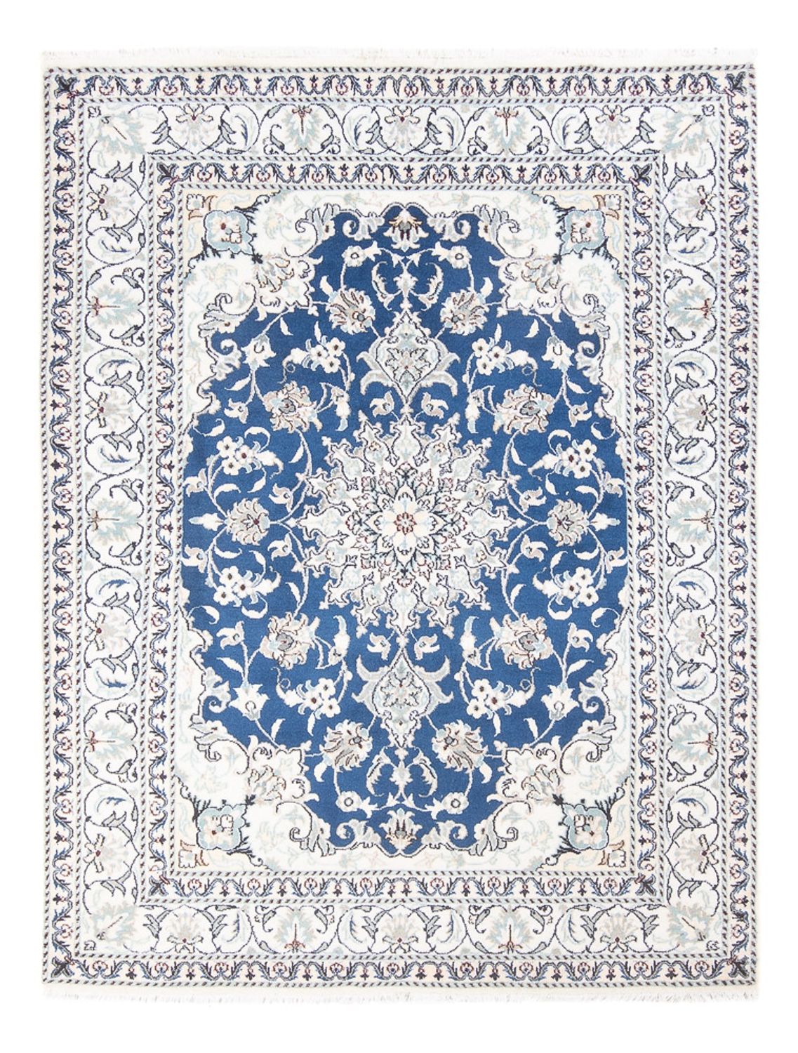 Perserteppich - Nain - Royal - 196 x 151 cm - blau