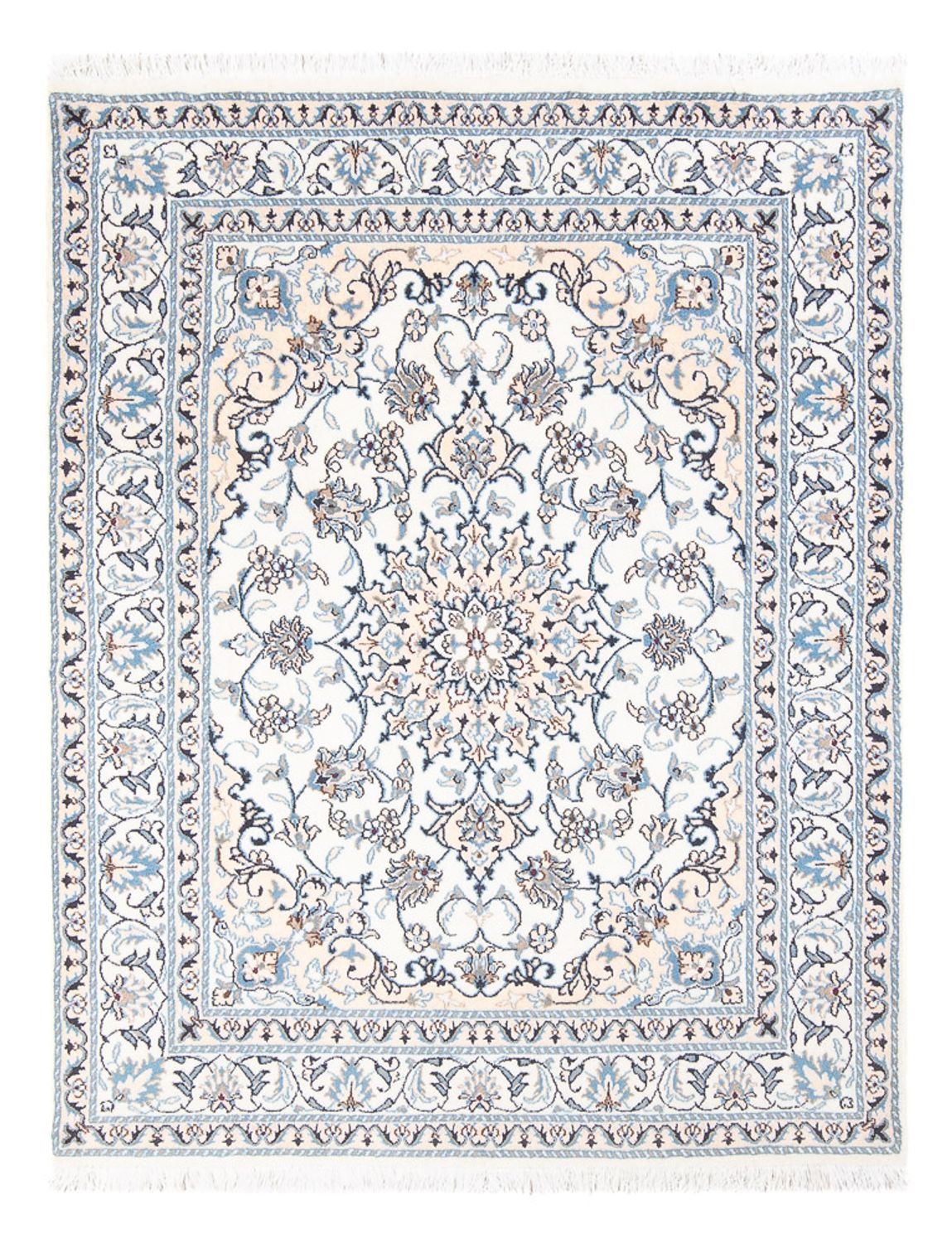 Perserteppich - Nain - Royal - 190 x 148 cm - creme