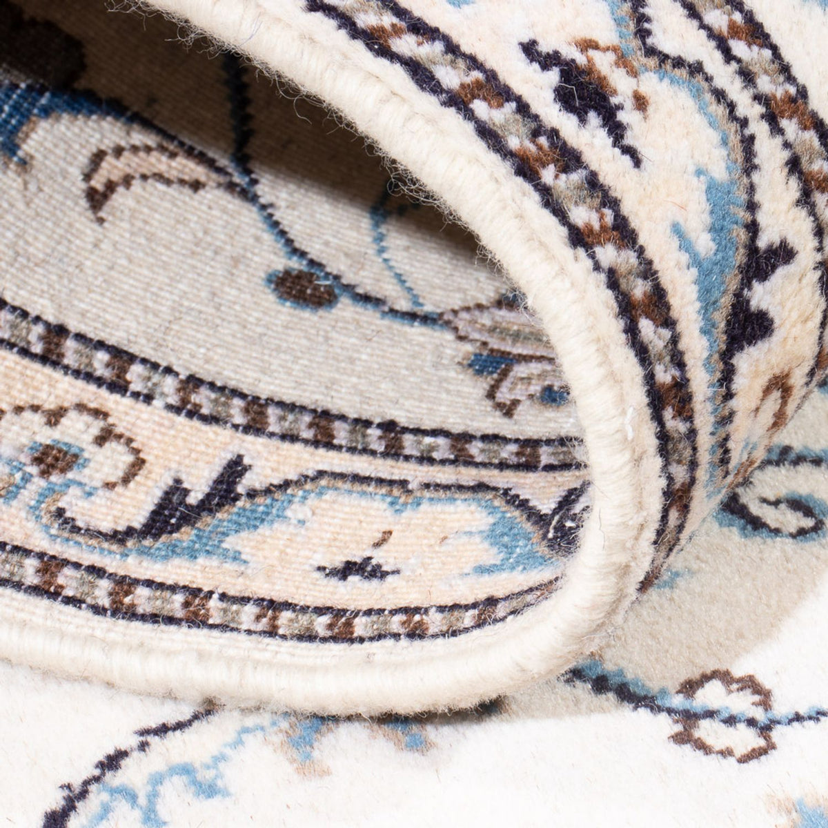 Läufer Perser - Nain - 200 x 80 cm - silber