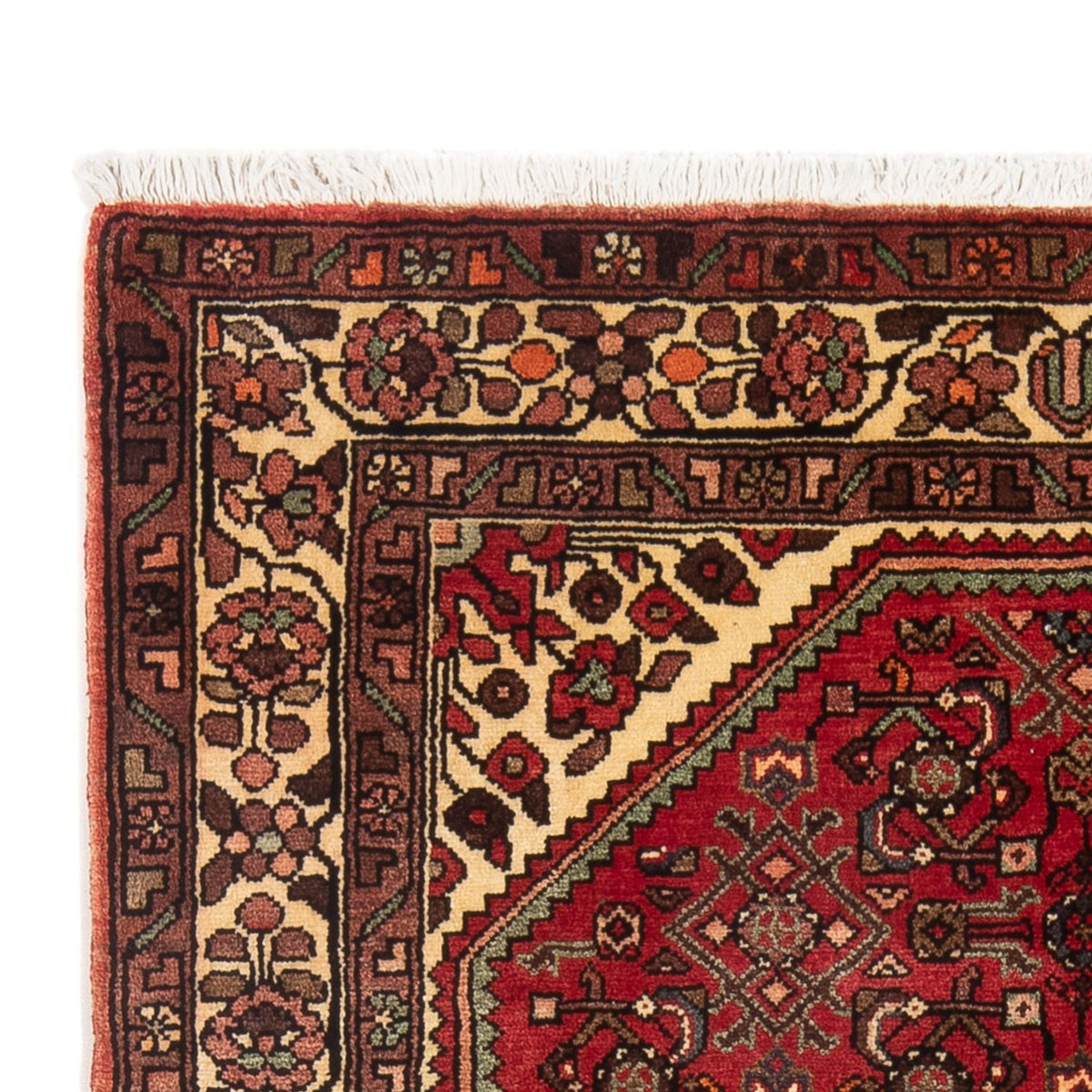 Hamadan Teppich 128x203cm - Perserteppich - rot