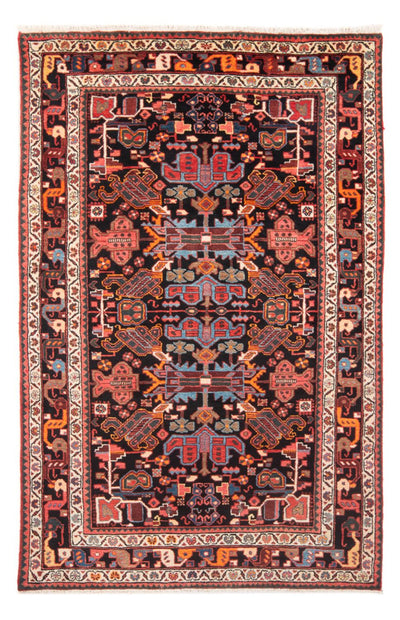 Hamadan Teppich 135x215cm - Perserteppich - dunkelblau