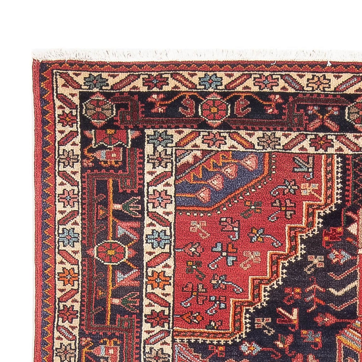 Hamadan Teppich 140x240cm - Perserteppich - hellrot