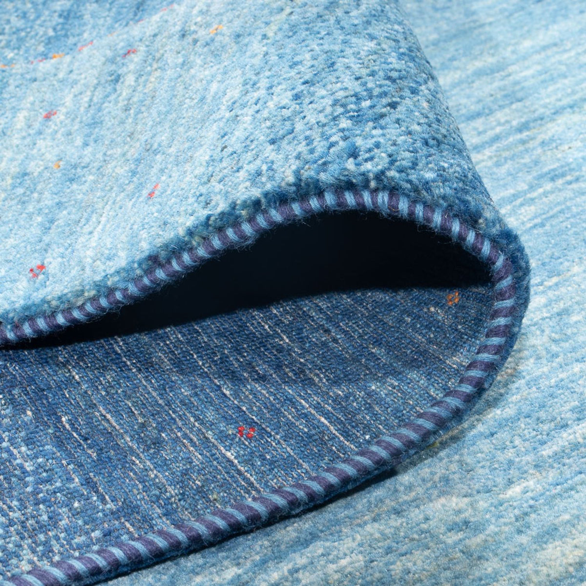 Gabbeh Teppich - Loribaft Perser - 297 x 216 cm - seeblau