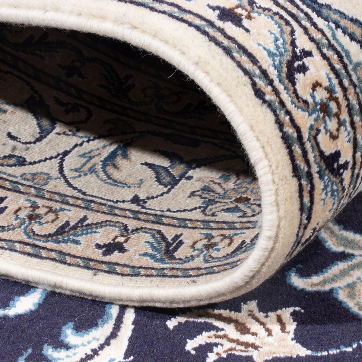 Perserteppich - Nain - Royal - 213 x 149 cm - dunkelblau