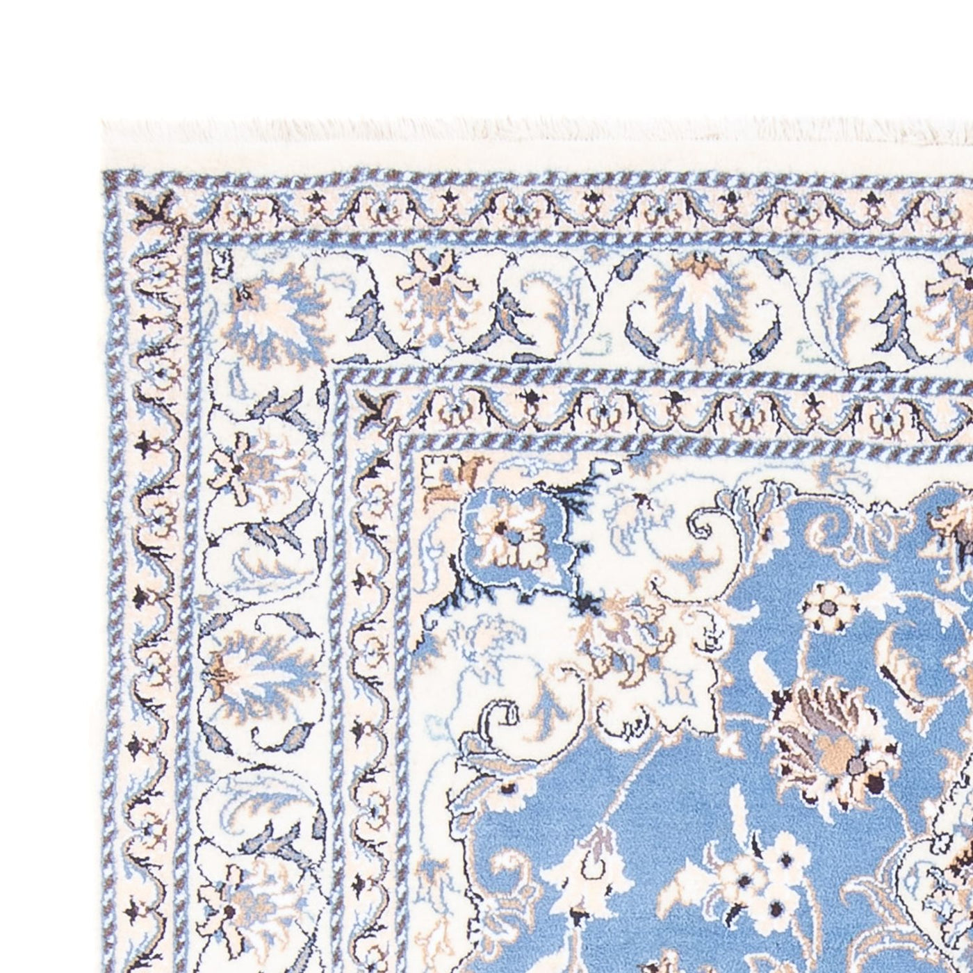 Perserteppich - Nain - Royal - 202 x 150 cm - hellblau
