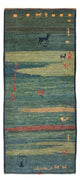 Gabbeh Persisch Teppich 87x195cm - Perserteppich Wollteppich