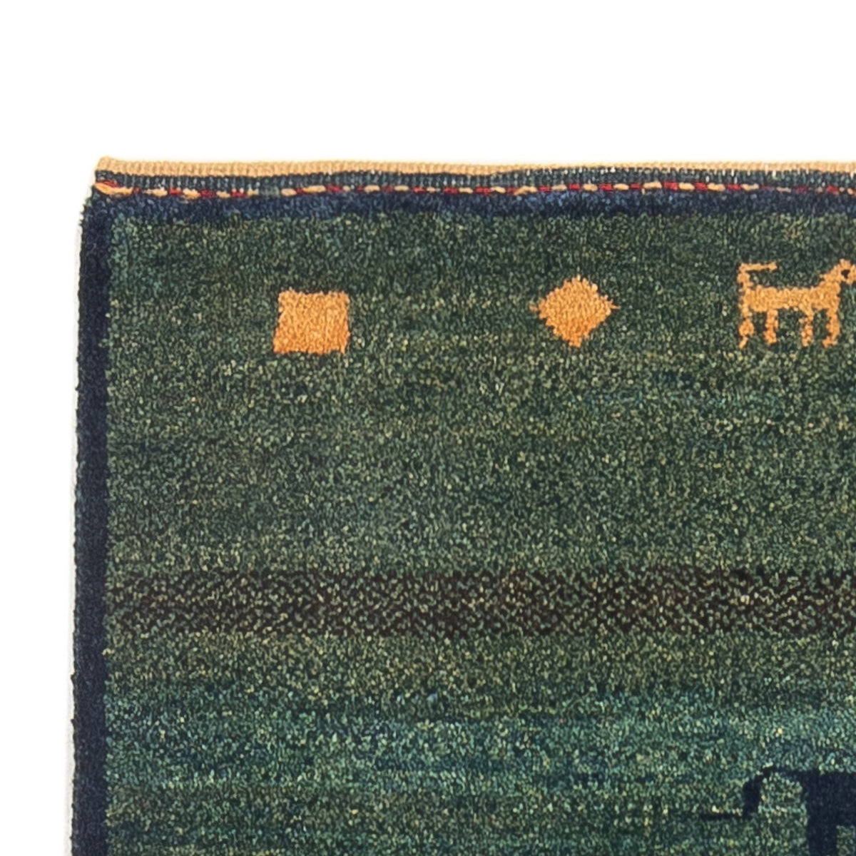 Gabbeh Persisch Teppich 87x195cm - Perserteppich Wollteppich