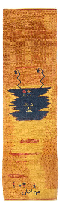 Gabbeh Persisch Teppich 87x293cm - Perserteppich Wollteppich – product image