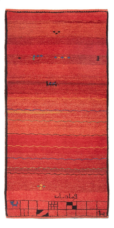 Gabbeh Persisch Teppich 87x187cm - Perserteppich Wollteppich