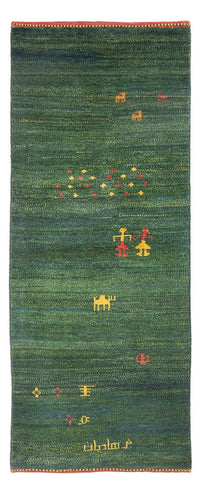 Läufer Gabbeh - Perser - 202 x 78 cm - grün