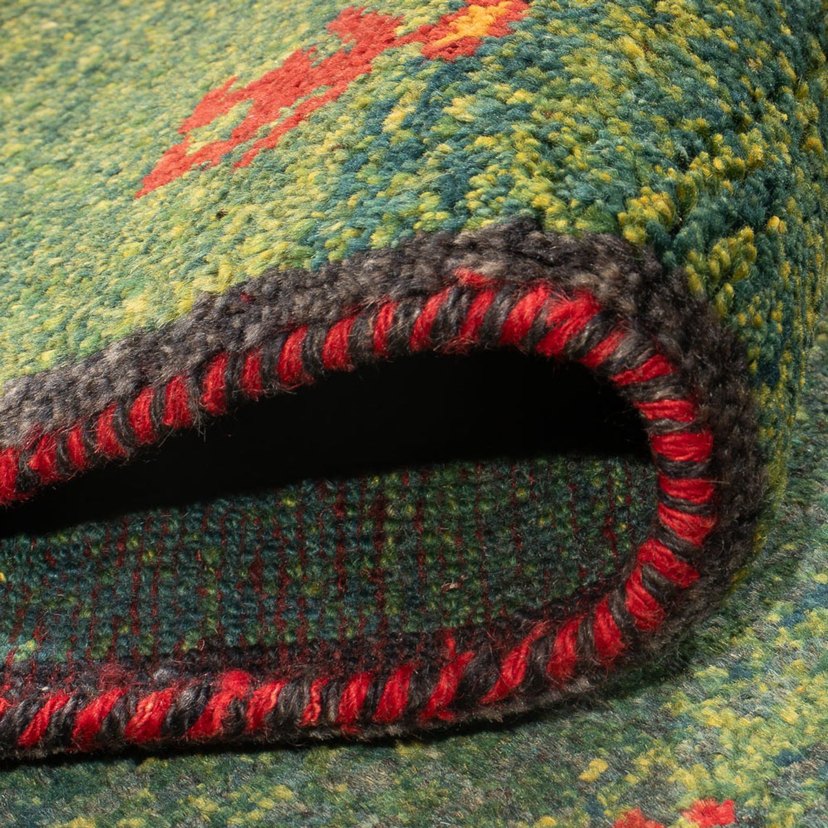 Läufer Gabbeh - Perser - 270 x 75 cm - dunkelgrün