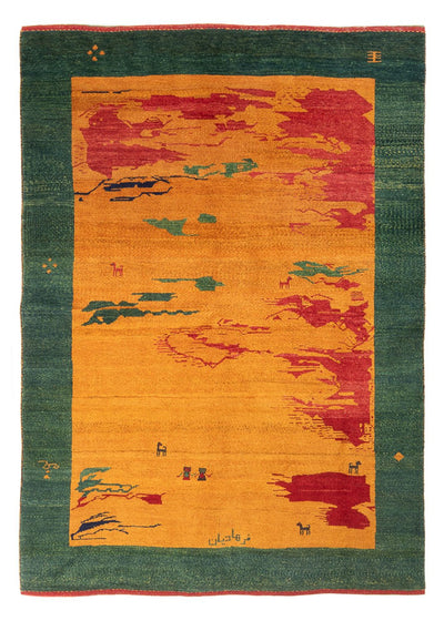 Gabbeh Persisch Teppich 163x207cm - Perserteppich Wollteppich