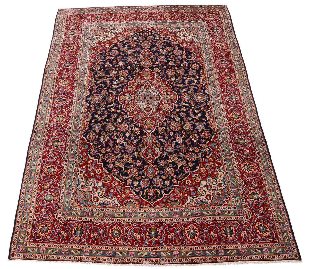 Perserteppich - Keshan 368 x 246 cm - blau