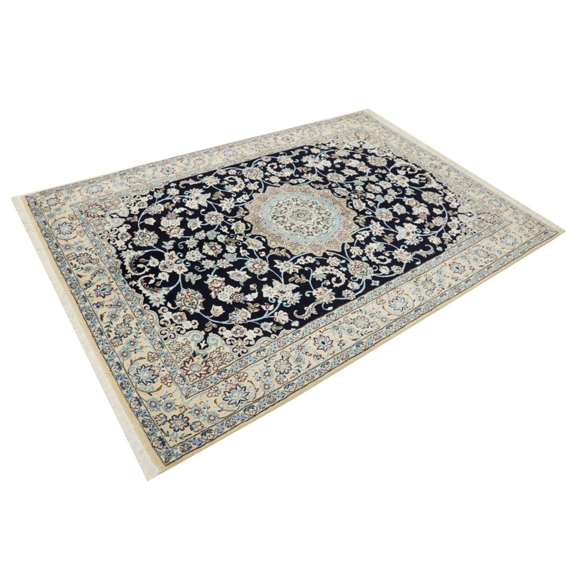 Perserteppich - Nain - Royal - 206 x 147 cm - weinrot