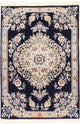 Perserteppich - Nain - Royal - 60 x 90 cm - dunkelblau