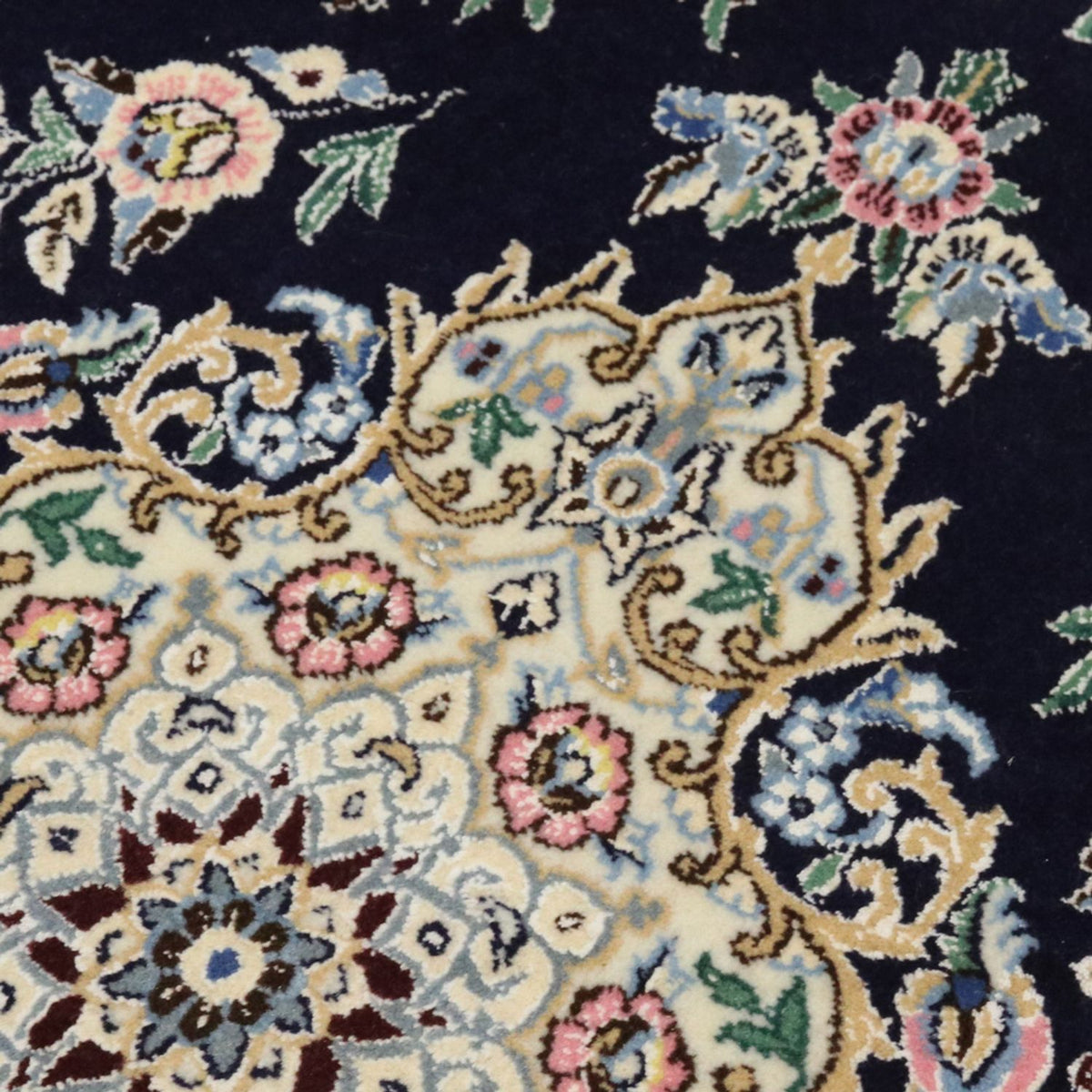 Perserteppich - Nain - Royal - 90 x 60 cm - dunkelblau