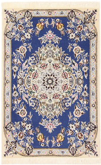 Perserteppich - Nain - Royal - 90 x 60 cm - blau
