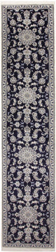 Läufer Perser - Nain - 383 x 76 cm - dunkelblau