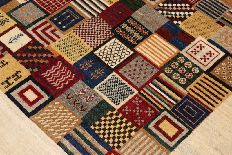 Gabbeh Teppich - Loribaft Indus - 197 x 142 cm - mehrfarbig