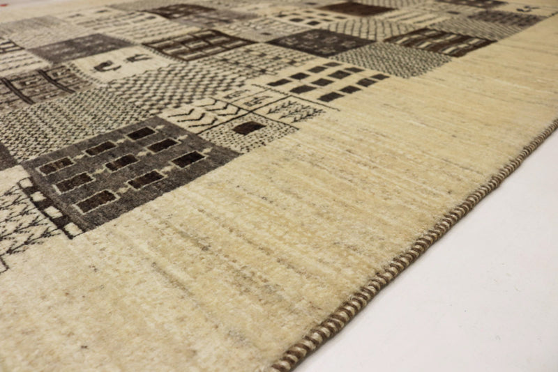 Gabbeh Teppich - Loribaft Indus - 206 x 152 cm - dunkelbeige