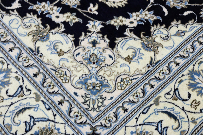 Perserteppich - Nain - Royal - 309 x 201 cm - dunkelblau