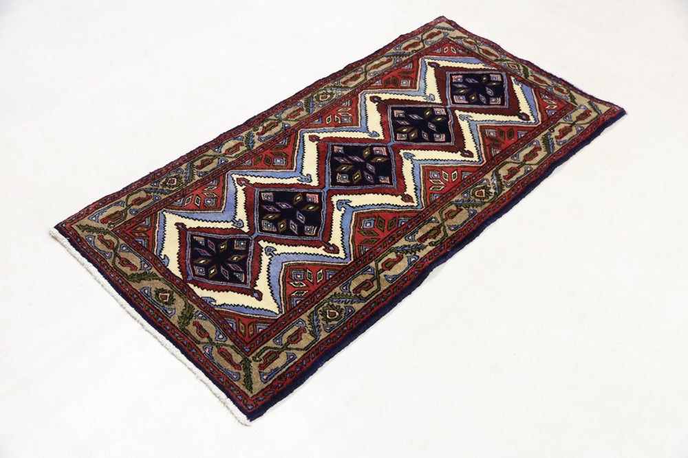 Perserteppich - Nomadic - 85 x 170 cm - mehrfarbig