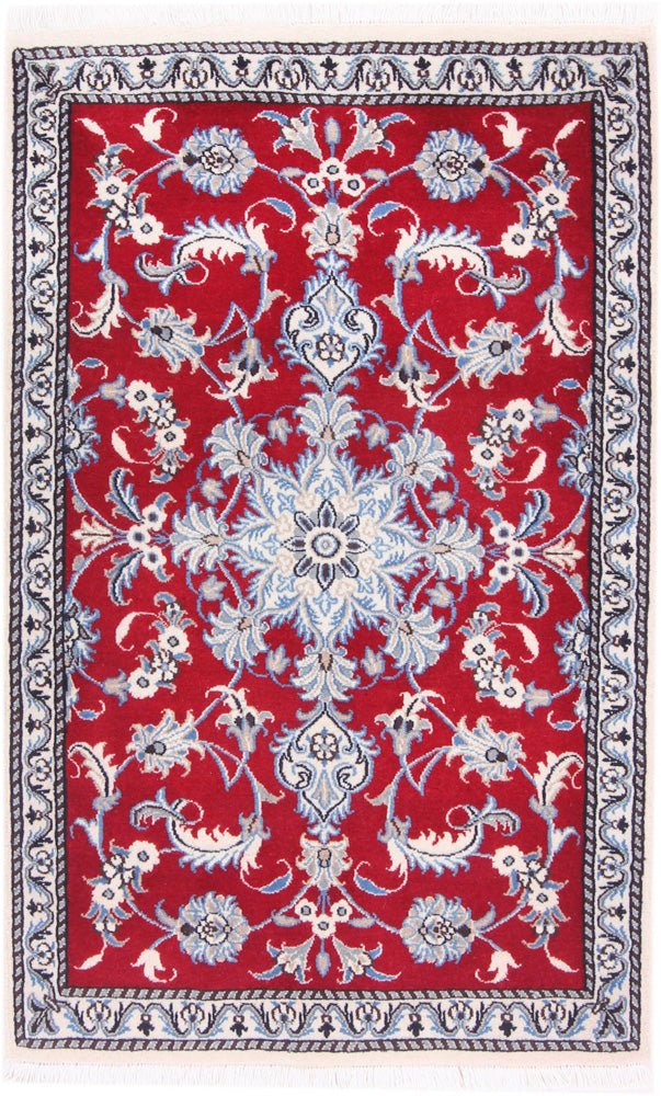 Perserteppich - Nain - 138 x 86 cm - rot