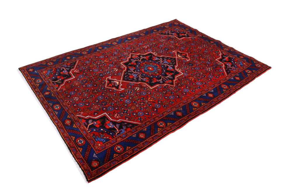 Perserteppich - Nomadic - 140 x 205 cm - dunkelrot