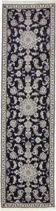 Läufer Perser - Nain - 77 x 296 cm - dunkelblau