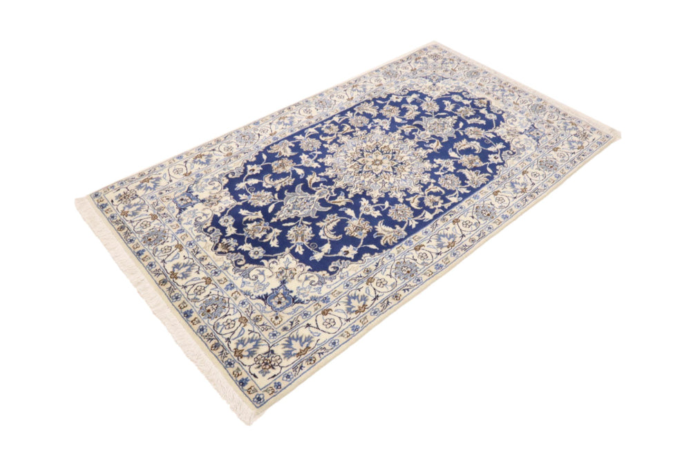 Perserteppich - Nain - 206 x 120 cm - blau