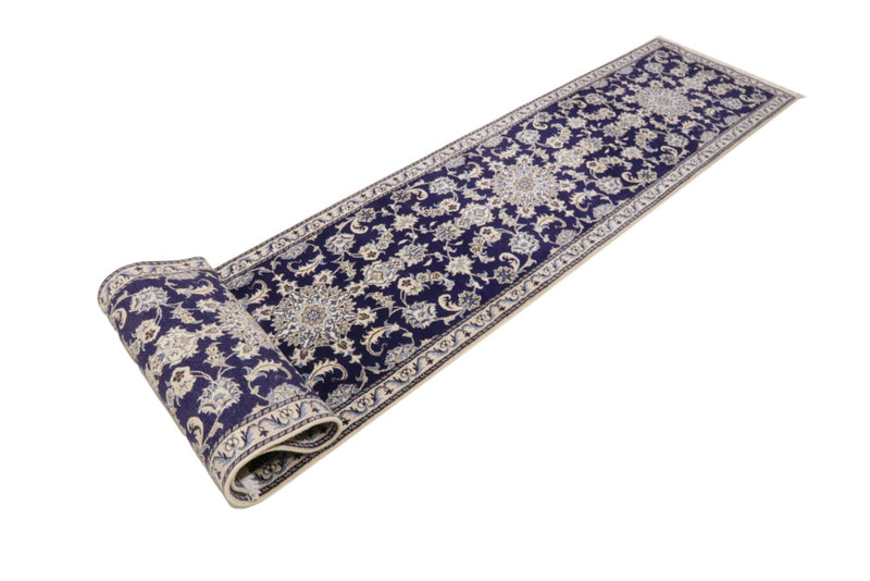 Läufer Perser - Nain - 389 x 80 cm - dunkelblau