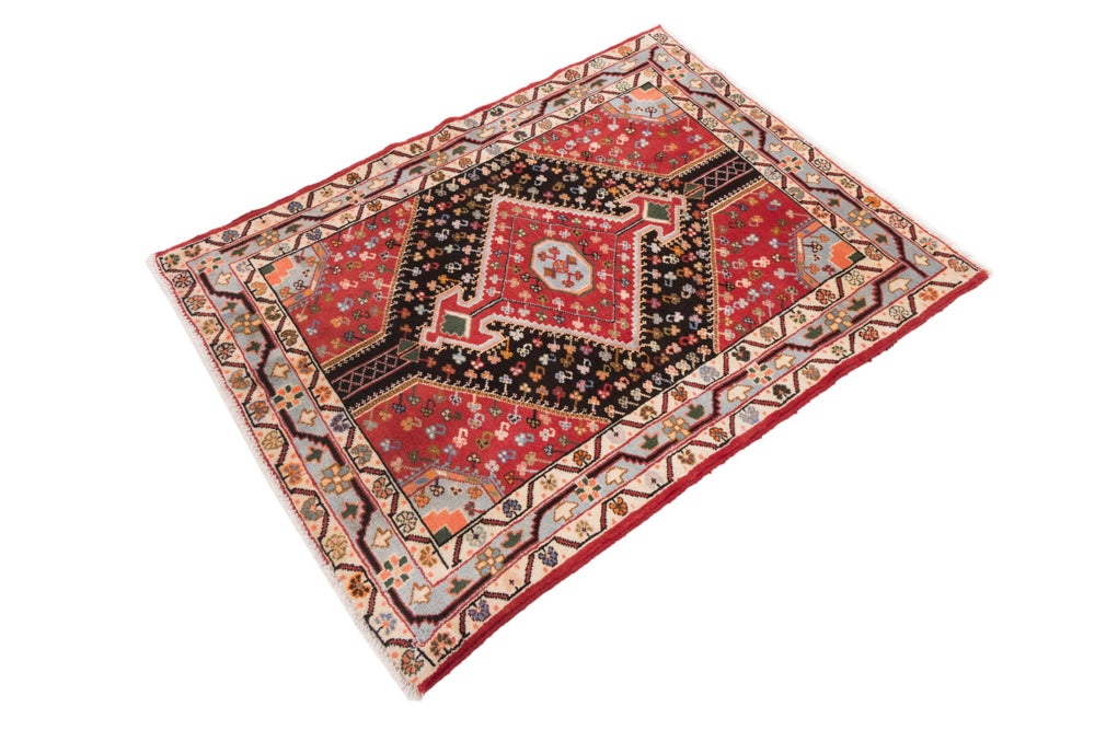 Perserteppich - Nomadic - 105 x 130 cm - mehrfarbig