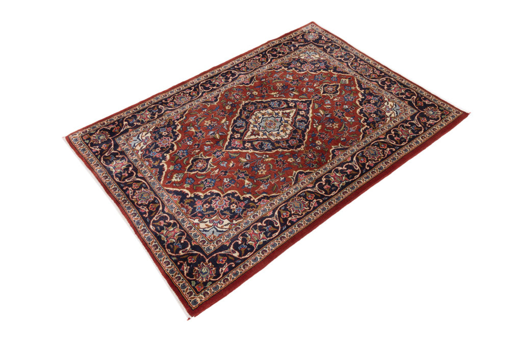 Perserteppich - Keshan - 105 x 150 cm - dunkelrot