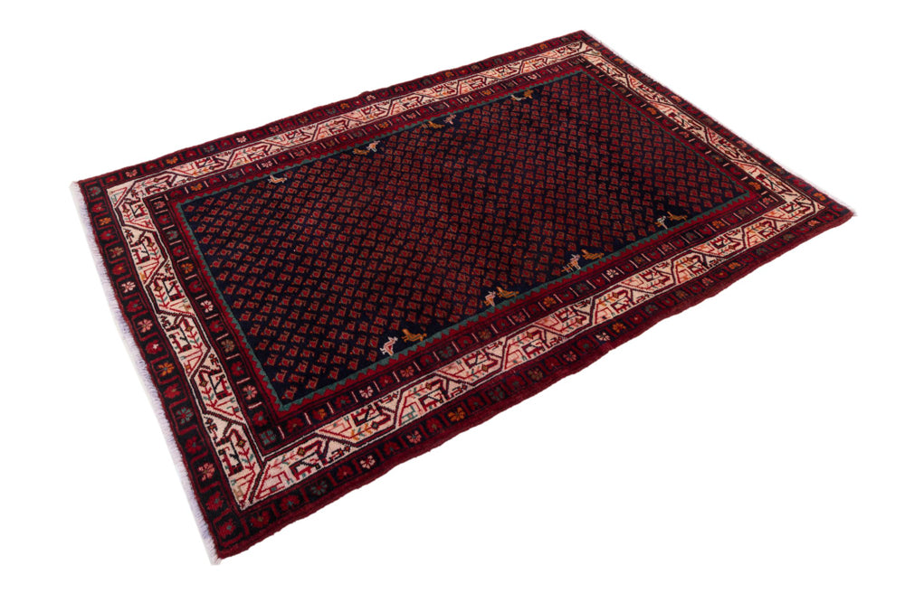 Perserteppich - Nomadic - 138 x 215 cm - dunkelrot