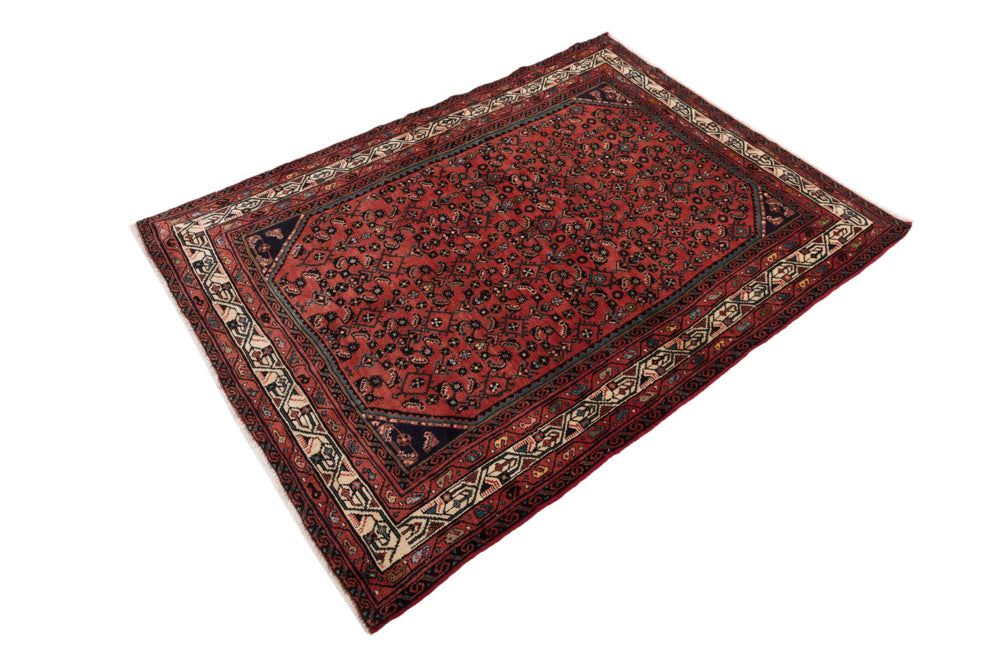 Perserteppich - Nomadic - 146 x 190 cm - dunkelrot