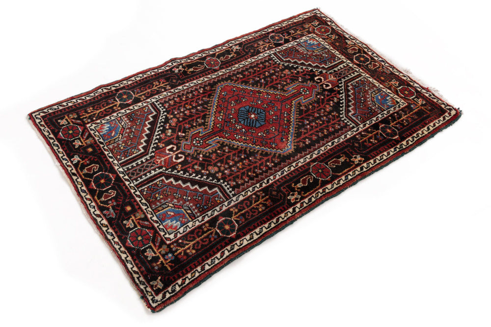 Perserteppich - Nomadic - 87 x 130 cm - dunkelrot