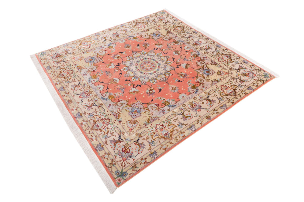 Perserteppich - Täbriz - Royal quadratisch  - 153 x 153 cm - sand