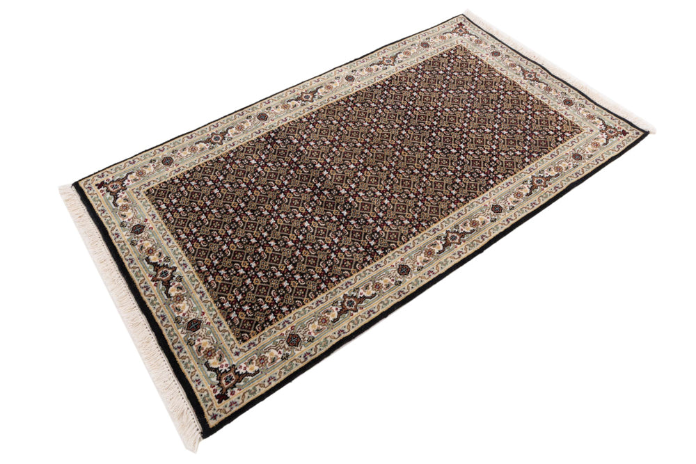 Orientteppich - Täbriz - 93 x 159 cm - dunkelbeige