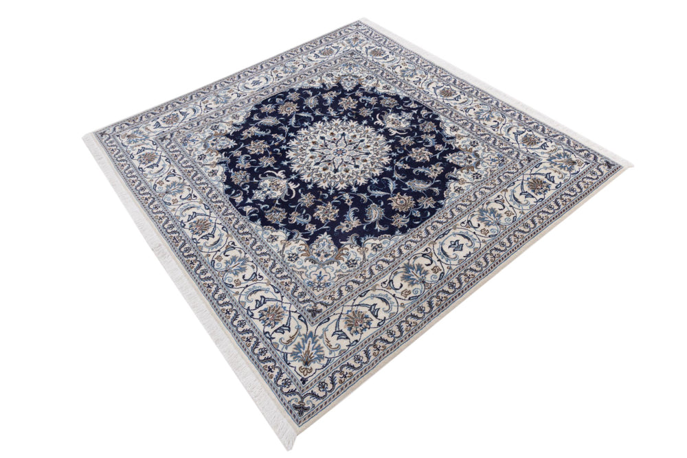 Perserteppich - Nain quadratisch  - 192 x 196 cm - dunkelblau