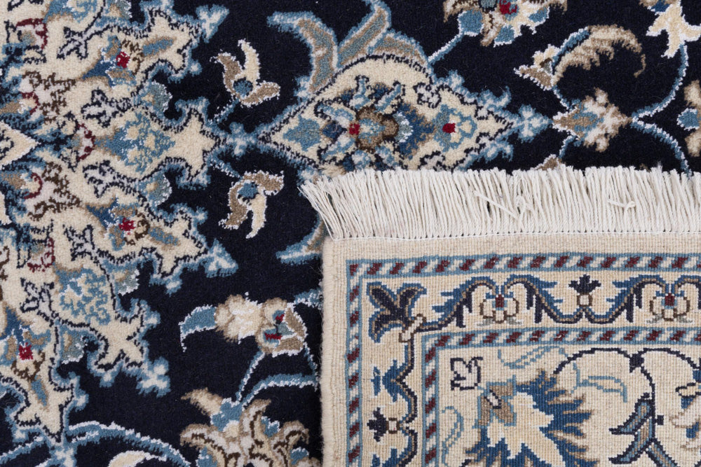 Perserteppich - Nain - 193 x 150 cm - dunkelblau