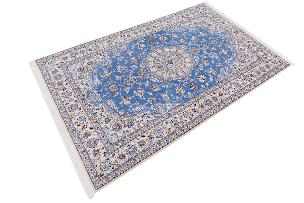 Perserteppich - Nain - 249 x 157 cm - hellblau