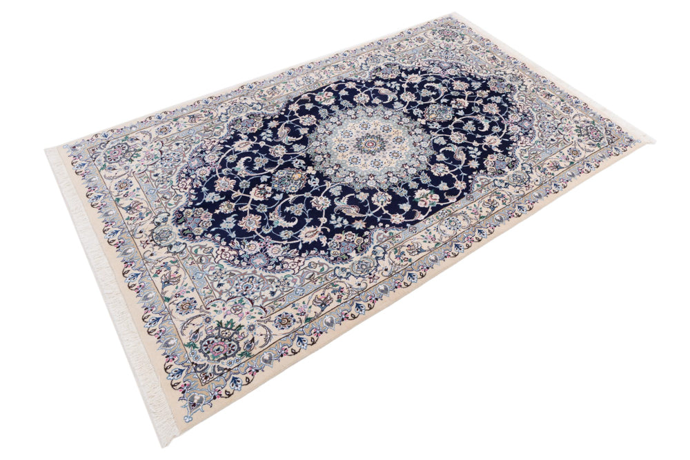 Perserteppich - Nain - 254 x 154 cm - dunkelblau
